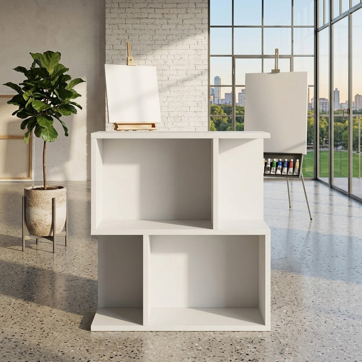 3 Tier Wooden Bookshelf Small Space Display Shelf Nightstand Side Table