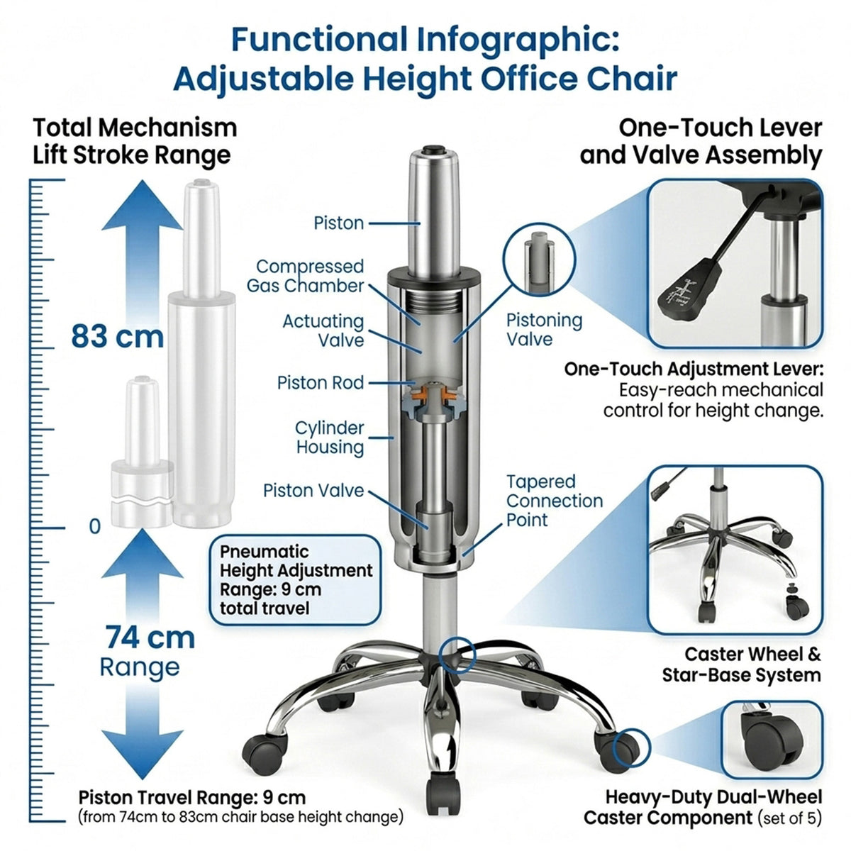 Modern Armless Office Chair with Upholstered Seat and Smooth Rolling Casters