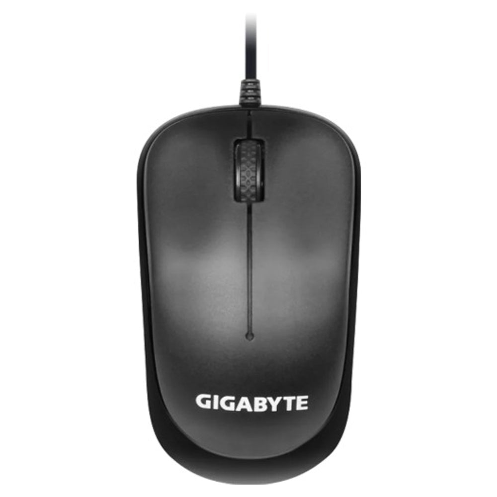 Gigabyte KM6300 USB Wired Keyboard and Mouse Combo 10 Multimedia Keys 1000dpi Optical Mouse Slim Keyboard Plug and Play