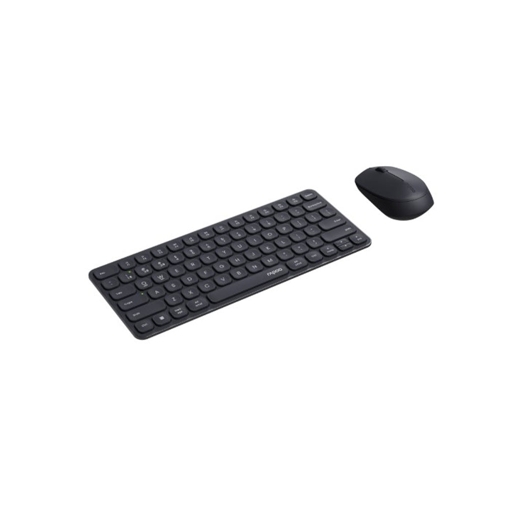 Rapoo X9010M Multi-Mode Wireless Keyboard and Mouse Combo Ultra Slim Aluminium Bluetooth 2.4GHz 12 Months Battery Grey