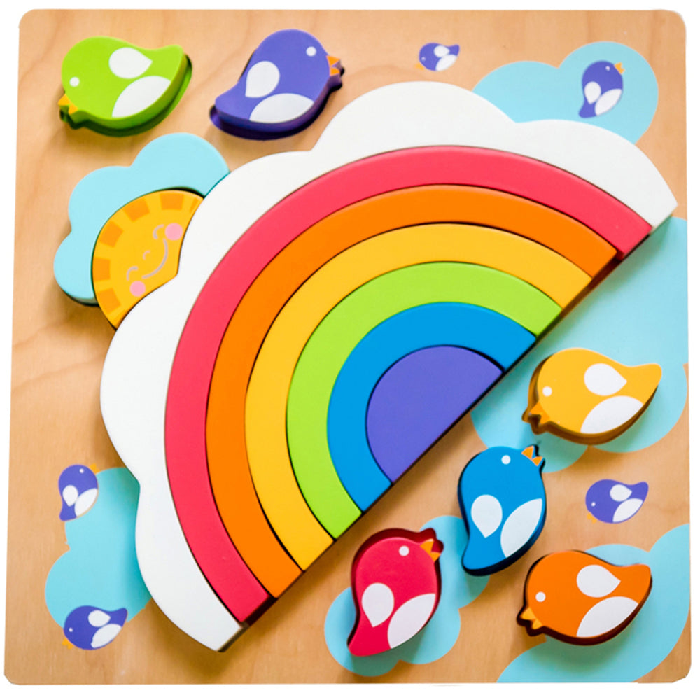 Kiddie Connect Large Sun and Rainbow Puzzle Seriation Stacking Learning Toy