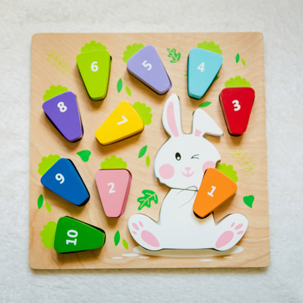 Kiddie Connect 123 Carrot Puzzle Colour Number Matching Preschool Toy 18 Months+