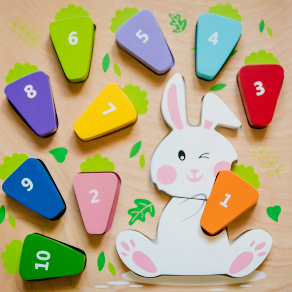 Kiddie Connect 123 Carrot Puzzle Colour Number Matching Preschool Toy 18 Months+