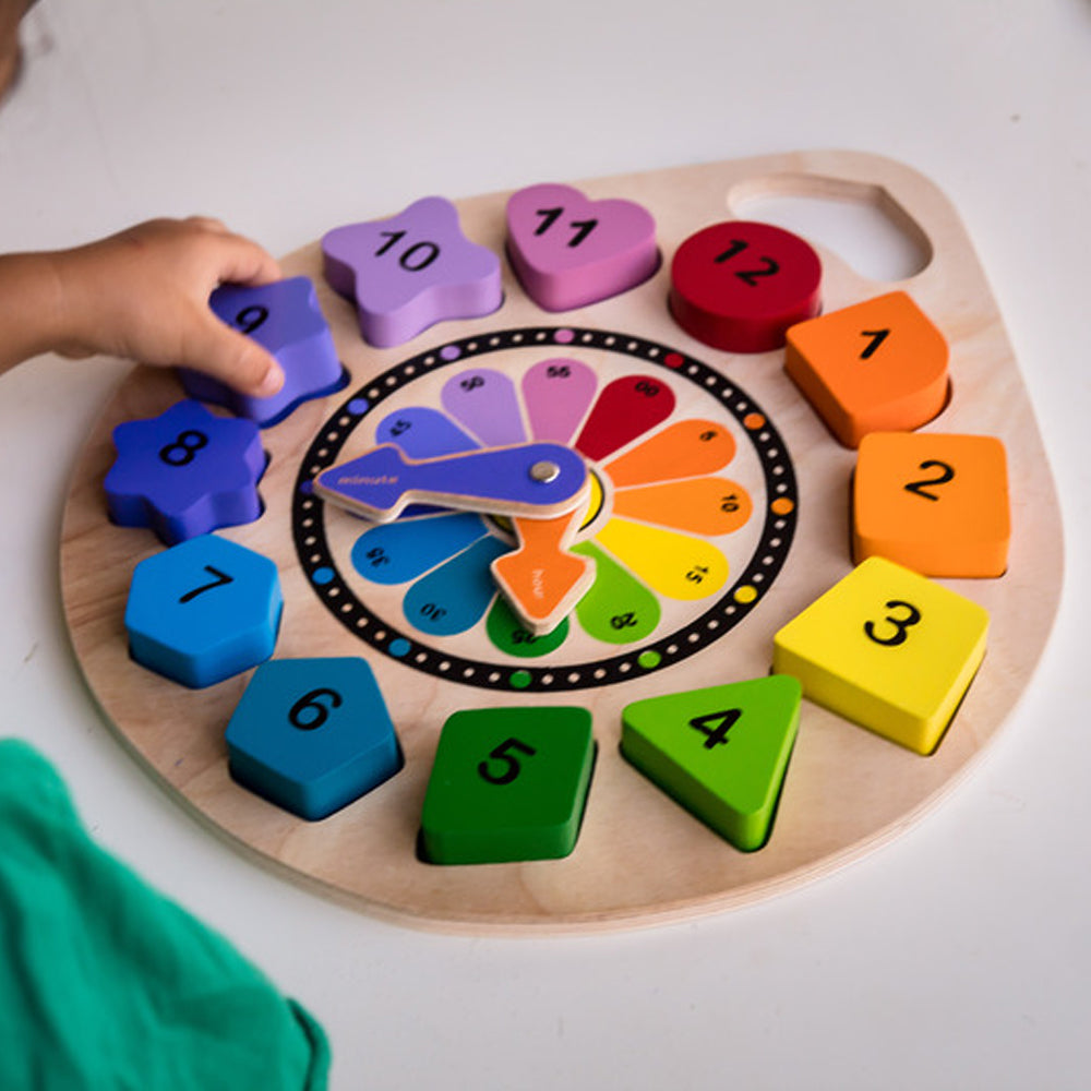 Kiddie Connect Clock Puzzle Educational Learn Time Number Sorting Toy 18 Months+
