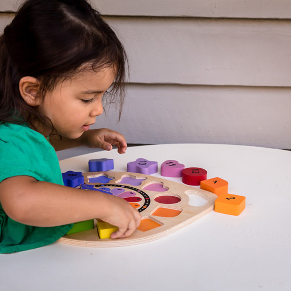 Kiddie Connect Clock Puzzle Educational Learn Time Number Sorting Toy 18 Months+