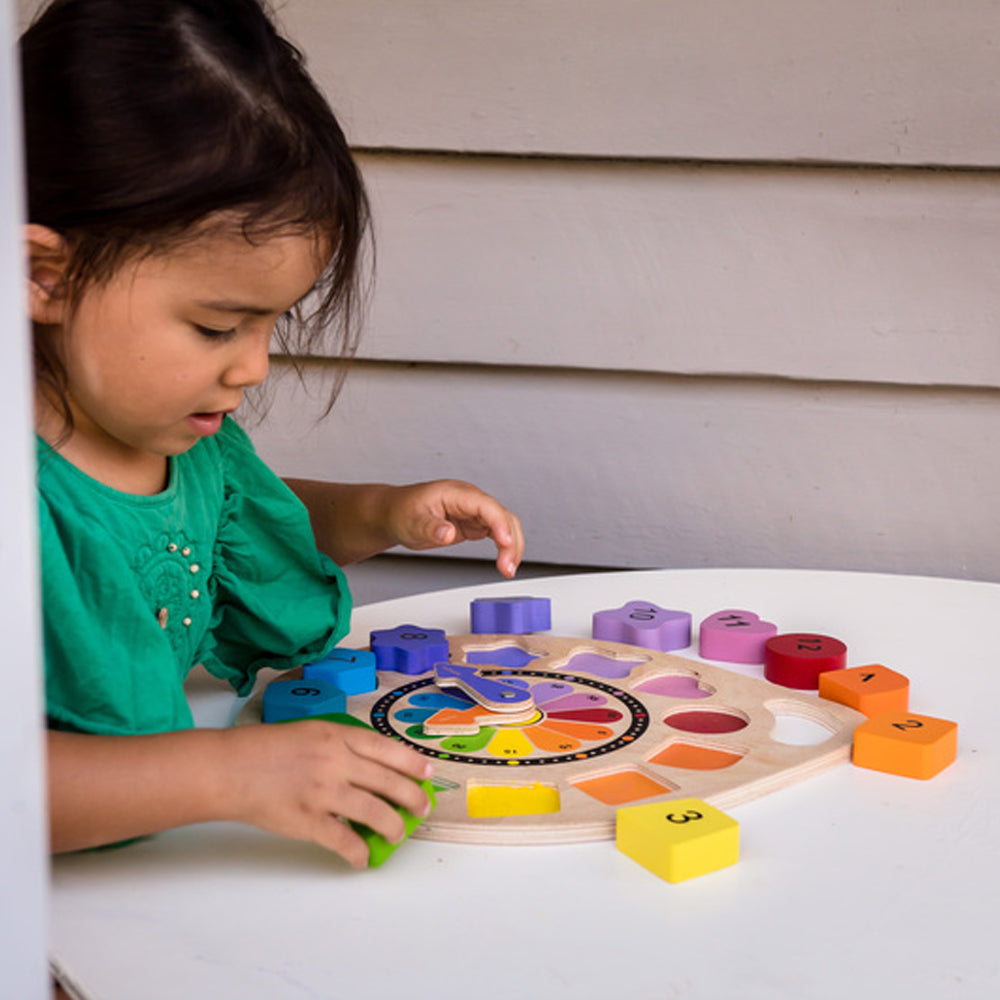 Kiddie Connect Clock Puzzle Educational Learn Time Number Sorting Toy 18 Months+