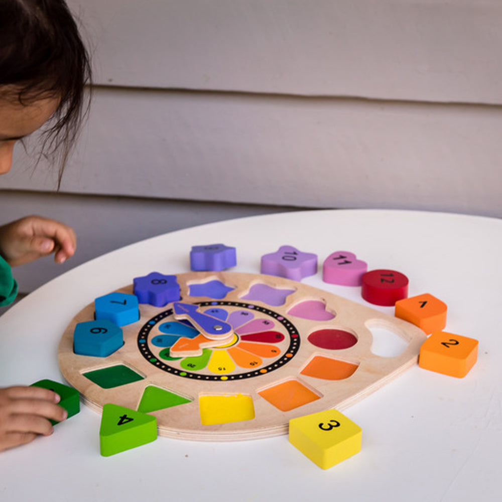 Kiddie Connect Clock Puzzle Educational Learn Time Number Sorting Toy 18 Months+