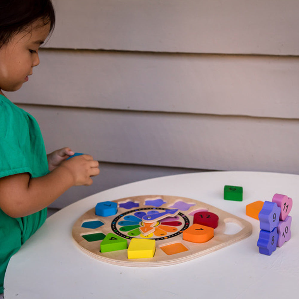 Kiddie Connect Clock Puzzle Educational Learn Time Number Sorting Toy 18 Months+