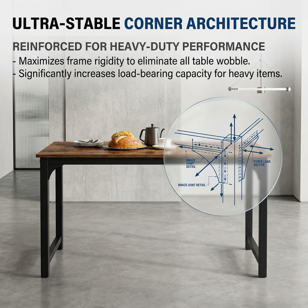 Space Saving Dining Table Set for 4 with 2 Benches Kitchen Furniture