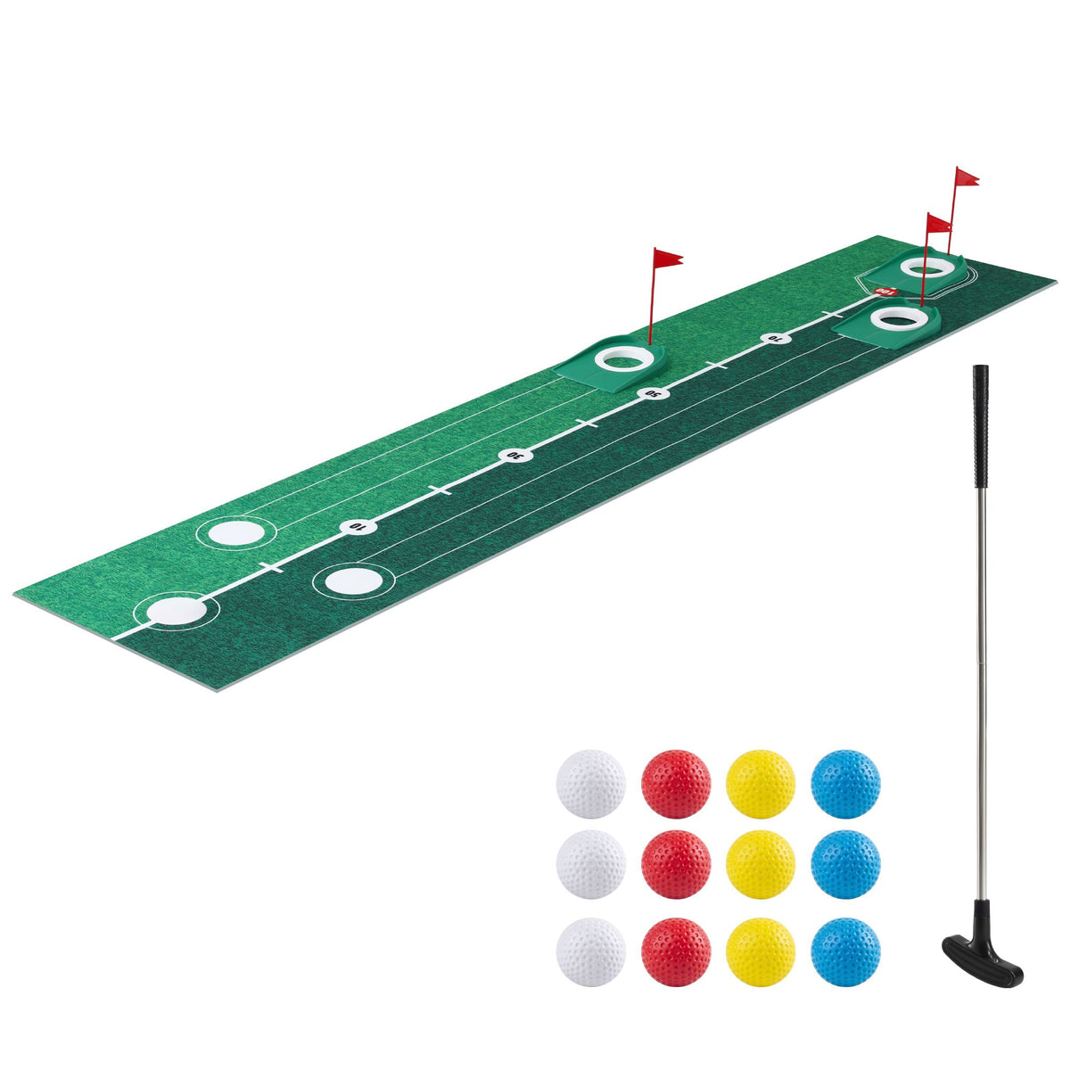 Keezi Kids Golf Putting Game Set with Golf Club for Ages 3-8