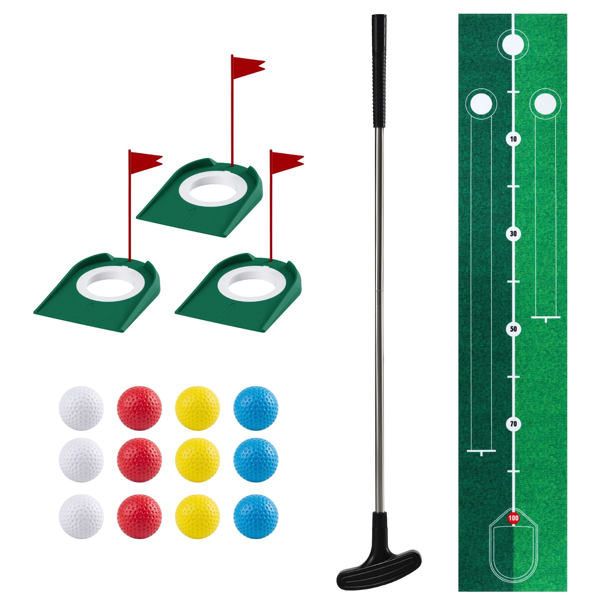 Keezi Kids Golf Putting Game Set with Golf Club for Ages 3-8
