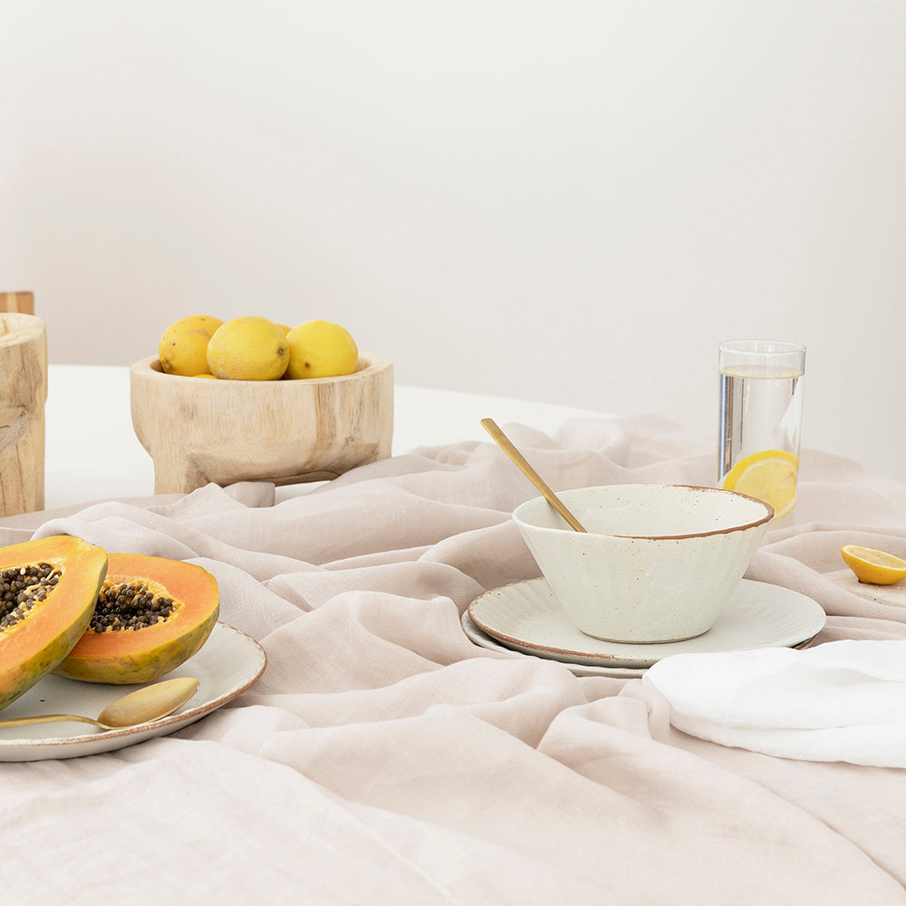 Bambury French Flax Linen Rectangle Tablecloth