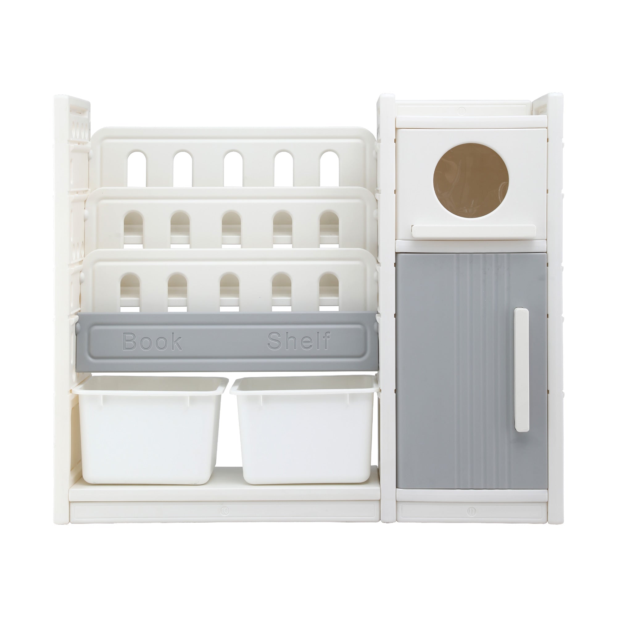 Keezi Kids Bookshelf and Toy Storage Organizer with 3-Tier Bookshelves