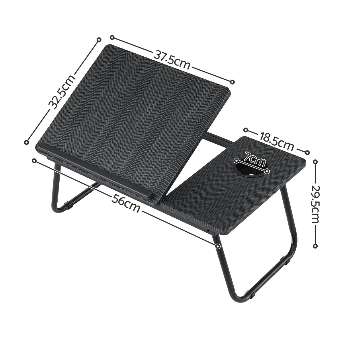 Artiss Laptop Desk Bed Table Foldable Portable Adjustable Black