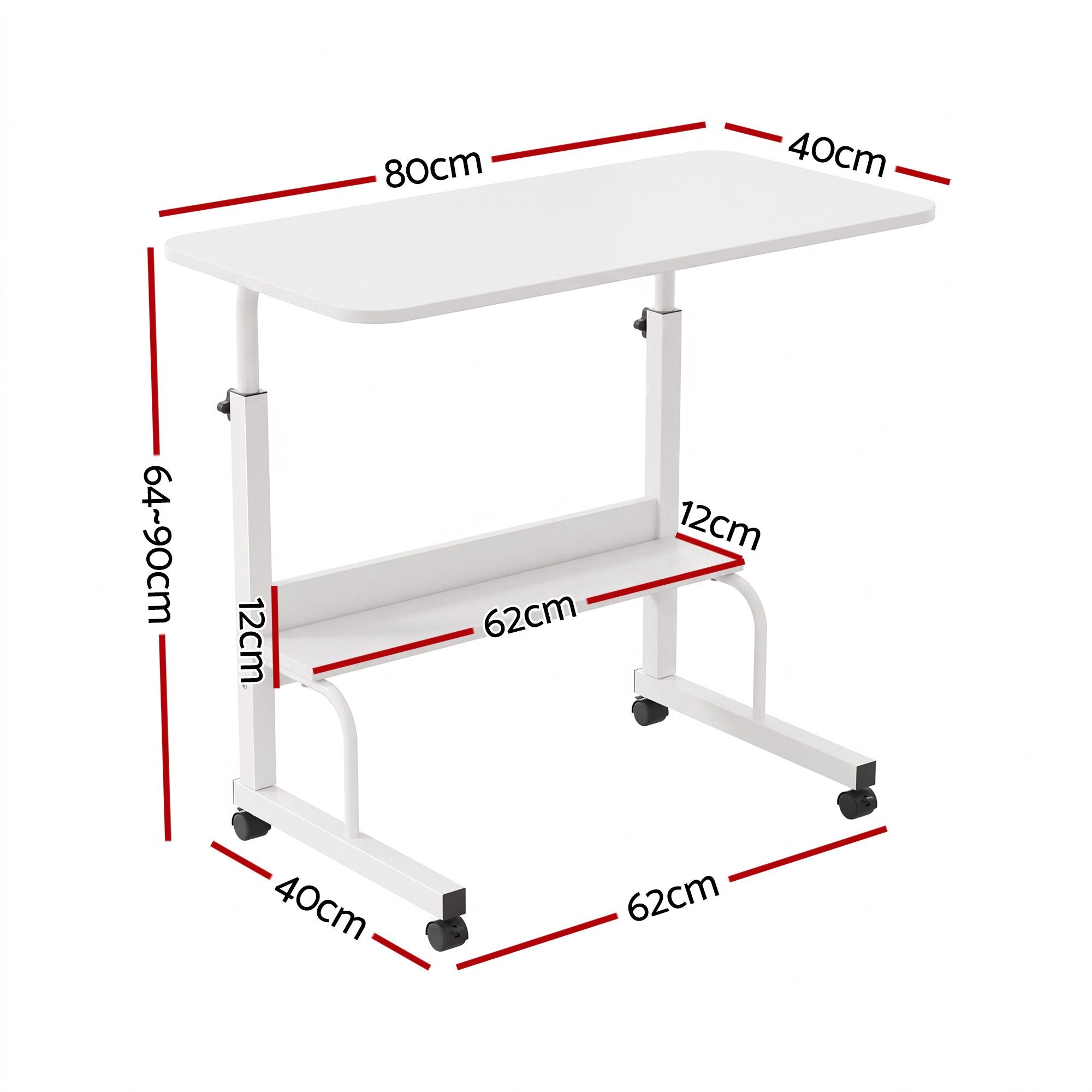 Artiss Laptop Desk Portable Sit Stand Height Adjustable Workstation 80CM White
