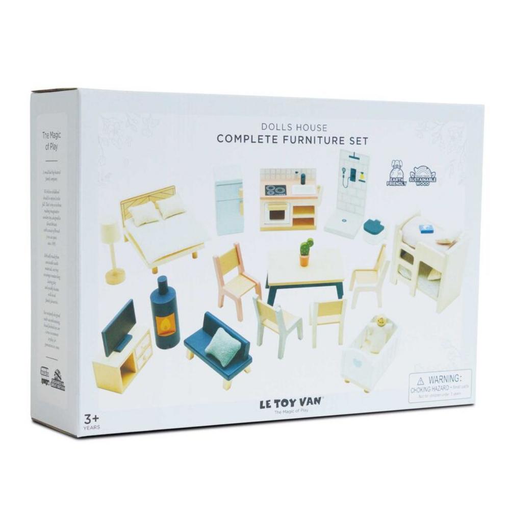 Le Toy Van  Wooden Dolls House Starter Furniture 35 Piece Kids Playset