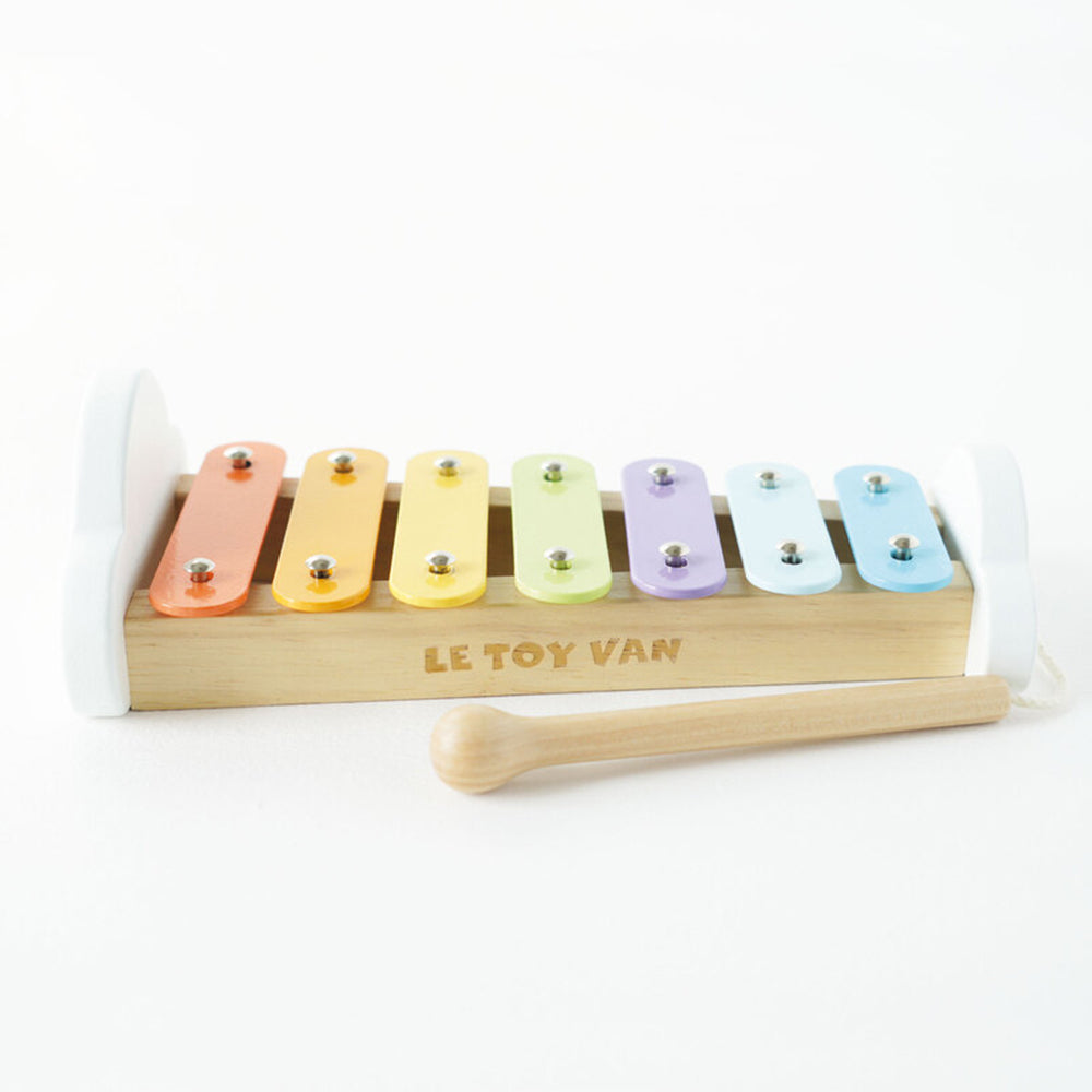 Le Toy Van Rainbow Wooden Xylophone Cloud Design Plastic Free Music Toy