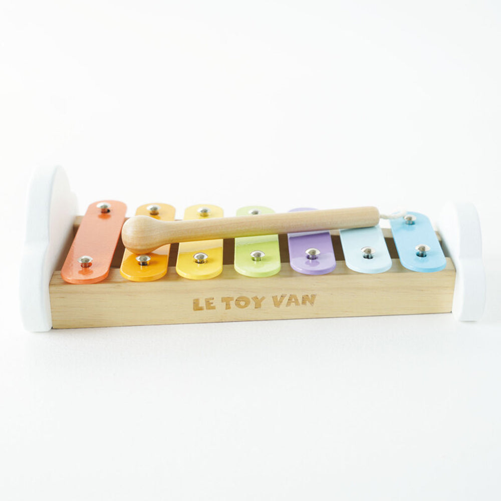 Le Toy Van Rainbow Wooden Xylophone Cloud Design Plastic Free Music Toy
