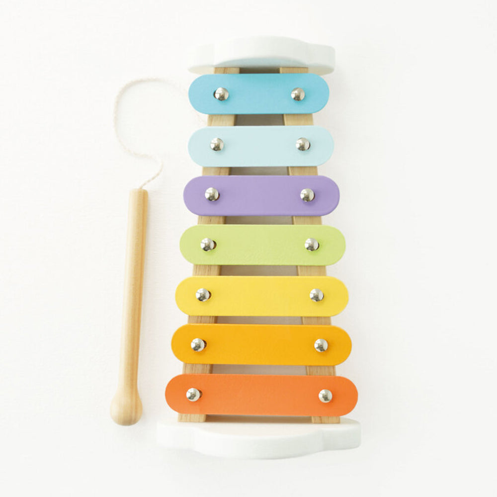 Le Toy Van Rainbow Wooden Xylophone Cloud Design Plastic Free Music Toy
