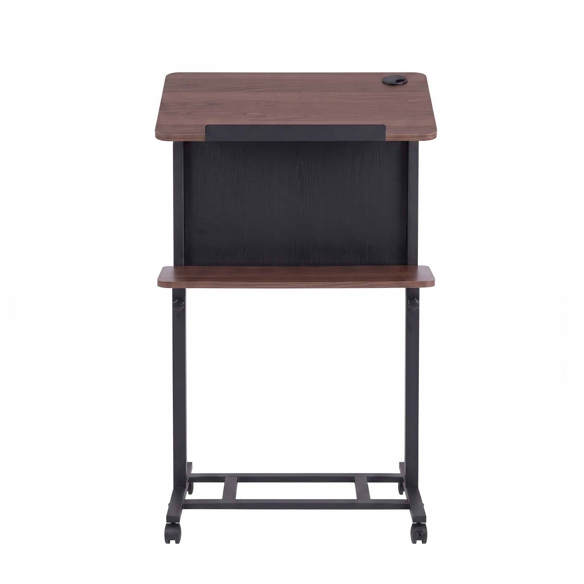 Artiss Mobile Lectern Podium Stand Height Adjustable Laptop Desk Shelf Black