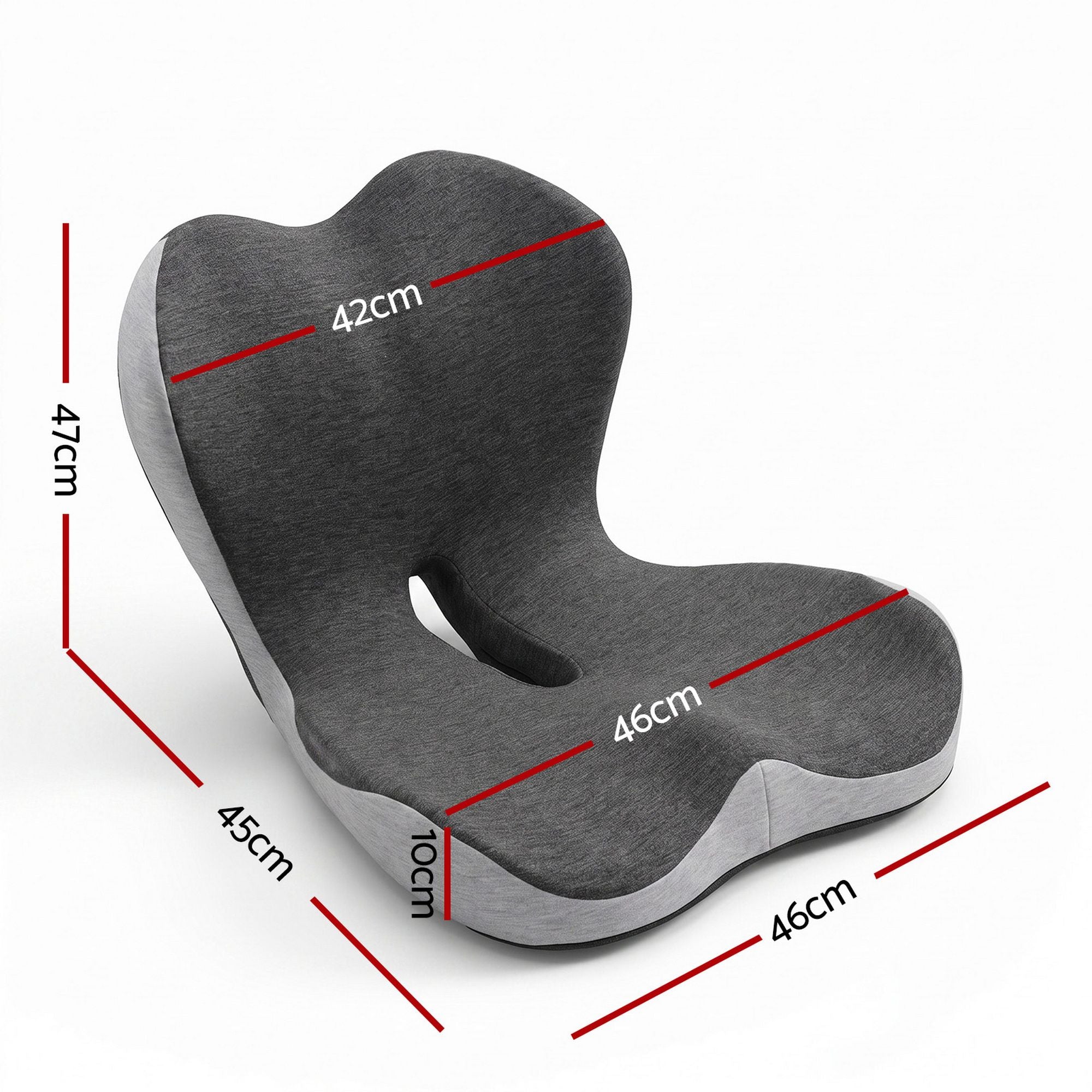 Artiss Ergonomic Seat Cushion Memory Foam Coccyx and Lumbar Support Pad