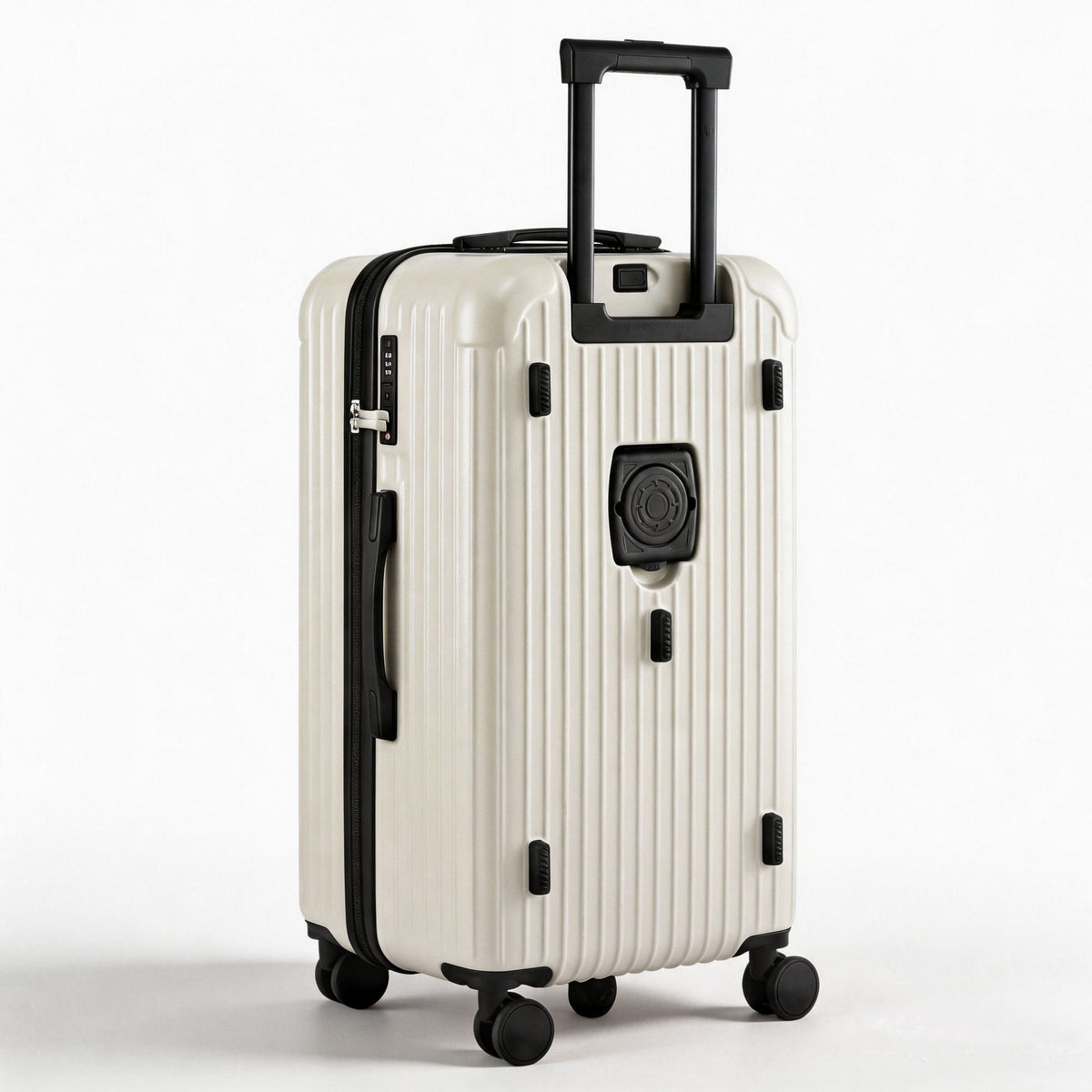 Wanderlite 28 Inch Trunk Luggage Suitcase 5 Wheels TSA Type-C Smoky White