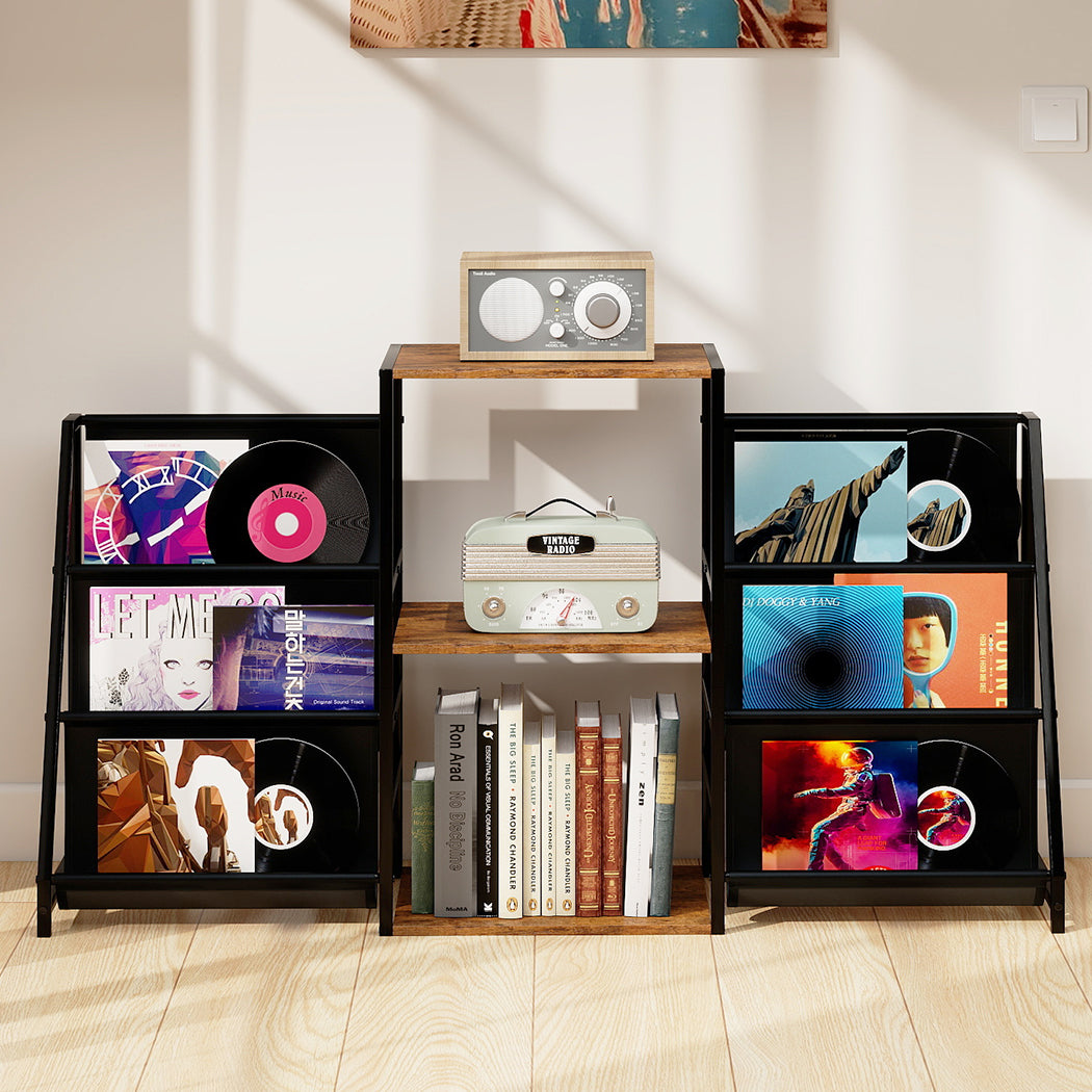 Levede Record Player Stand Vinyl Storage Up to 280 Albums Turntable Stand Shelf-2050056775092277254