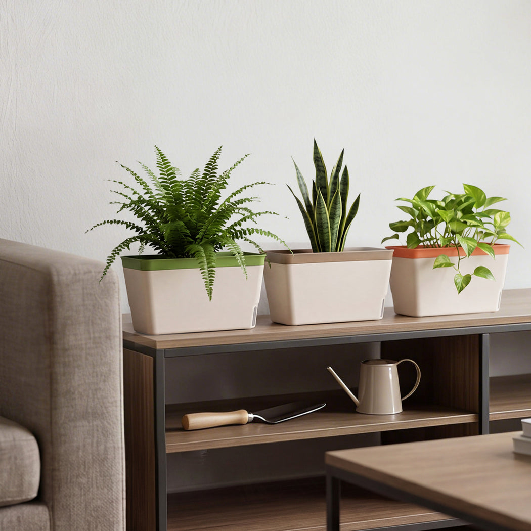 Toque Self Watering Plant Pots 3 Pcs Indoor Planter Box Vegetable Flower Garden-2050059015978881030