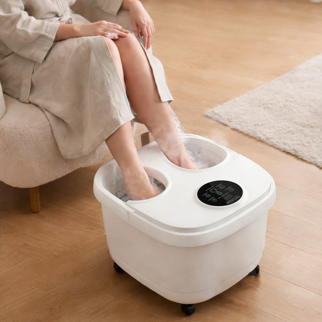 Spector Electric Foot Spa Massager Heated Bubble Foot Bath Pedicure Roller Spa-2072893577536606214