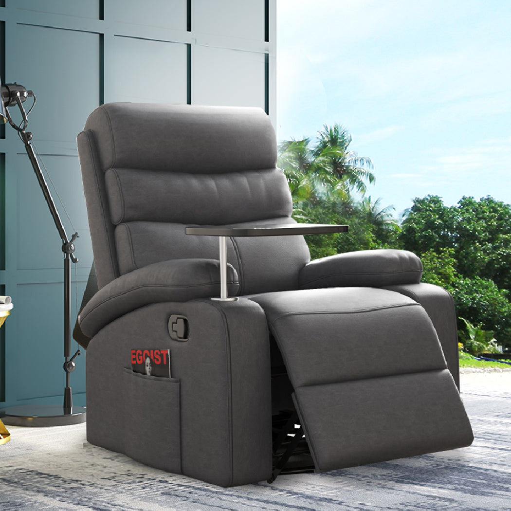 Levede Massage Chair Recliner Chairs Grey-2065254537798750214