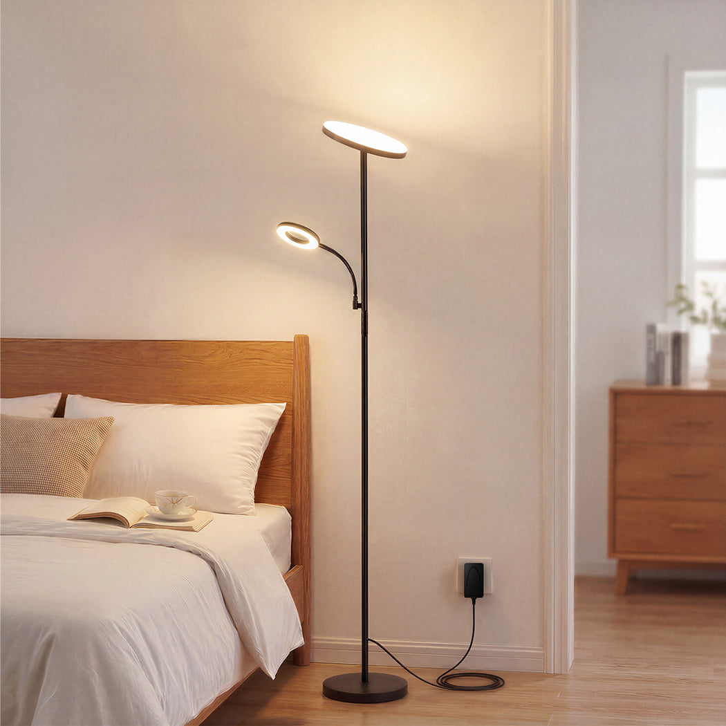 Emitto Modern Floor Lamp 2-in-1 Adjustable Reading Light Remote Control Timer-2061251865517101063