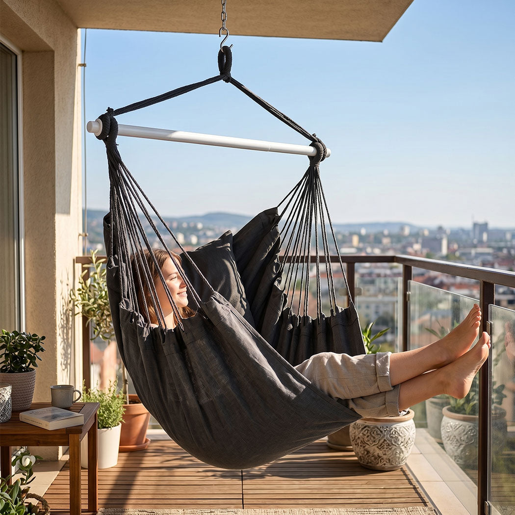 Mountview Garden Hammock Chair Hanging Swing Seat 2 Cushions Outdoor Camping-2061251872332845063