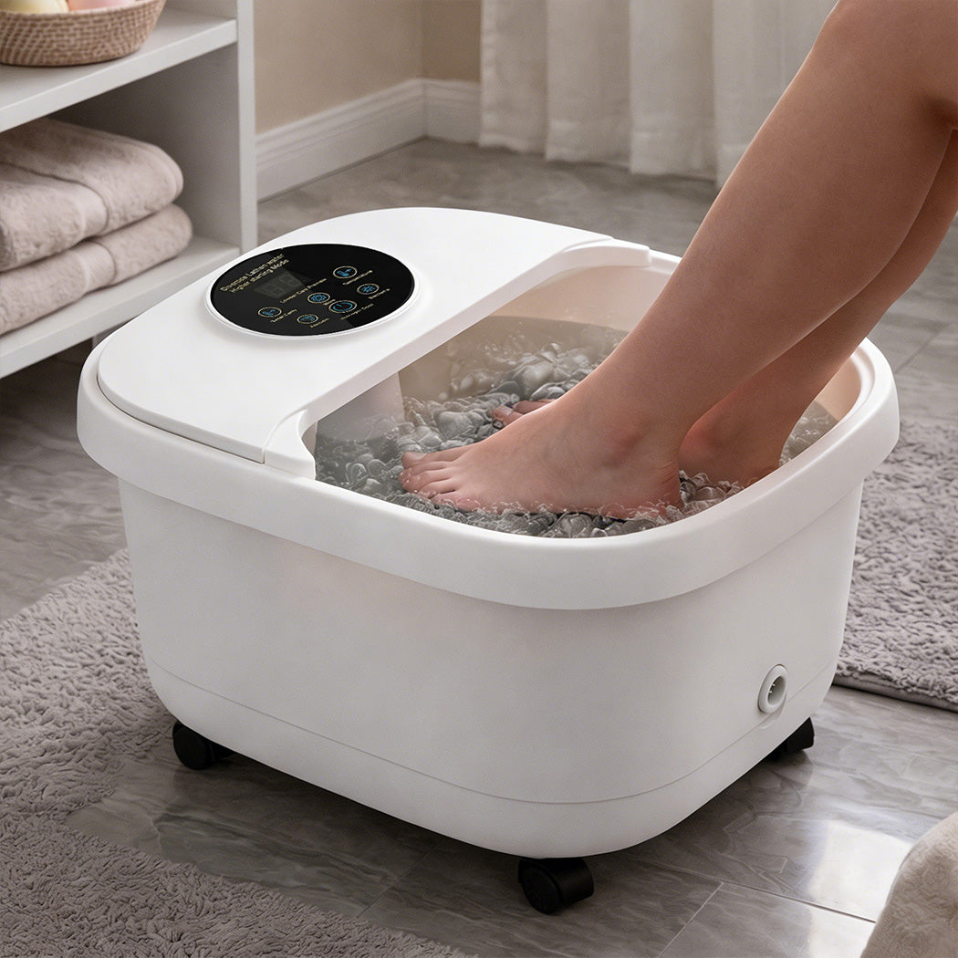 Spector Electric Foot Spa Massager Heated Bubble Foot Bath Pedicure Roller Spa-2072893577536606215
