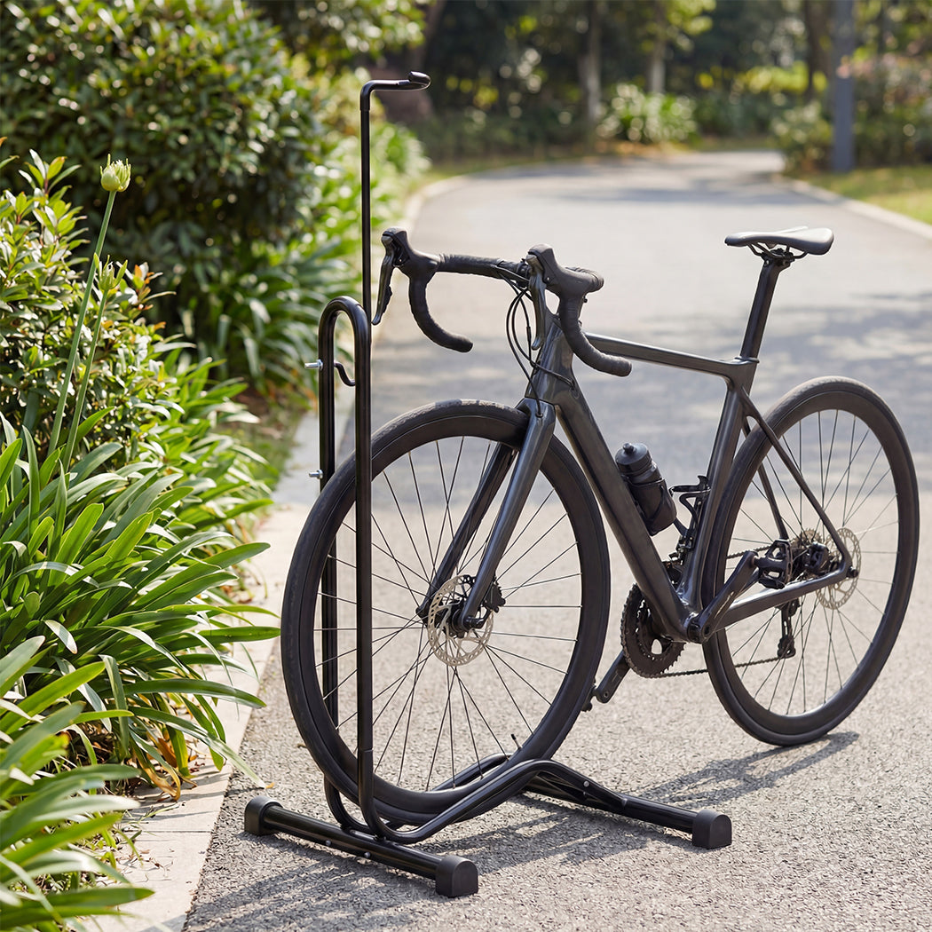 Monvelo Bicycle Rack Stand Floor Parking 3-in-1 Upright Bike Storage Indoor-2050059019300769799