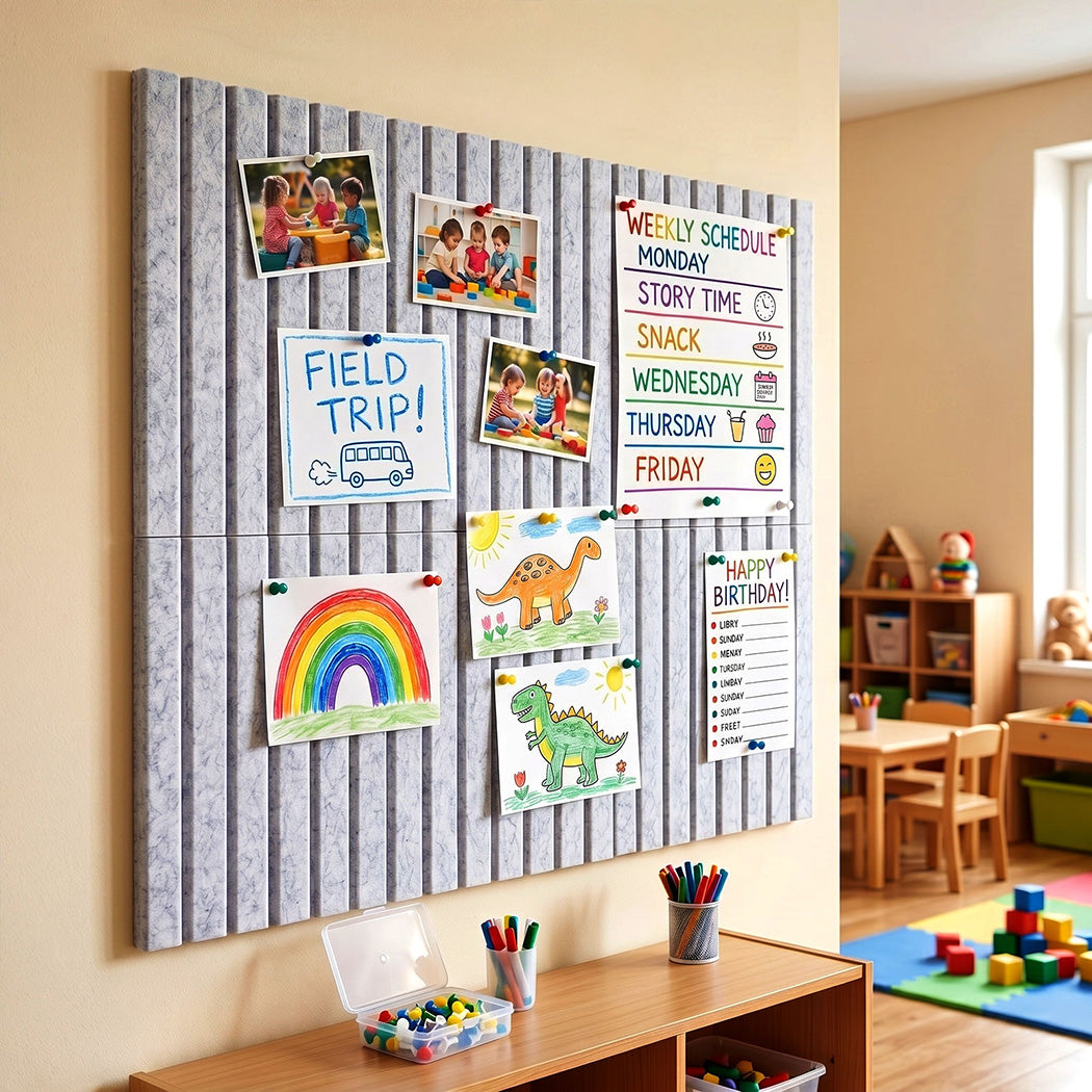 Levede Cork Boards Alternative Photo Display Board 12 Pcs 30cmx30cm Coustic-2050059006285844487
