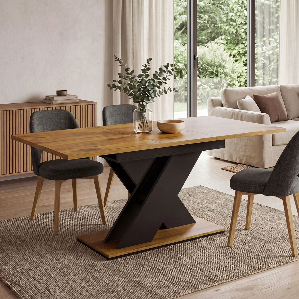 Levede Dining Table Extendable 120cm-160cm 6 People Rectangular Dining Room-2072893553788456967