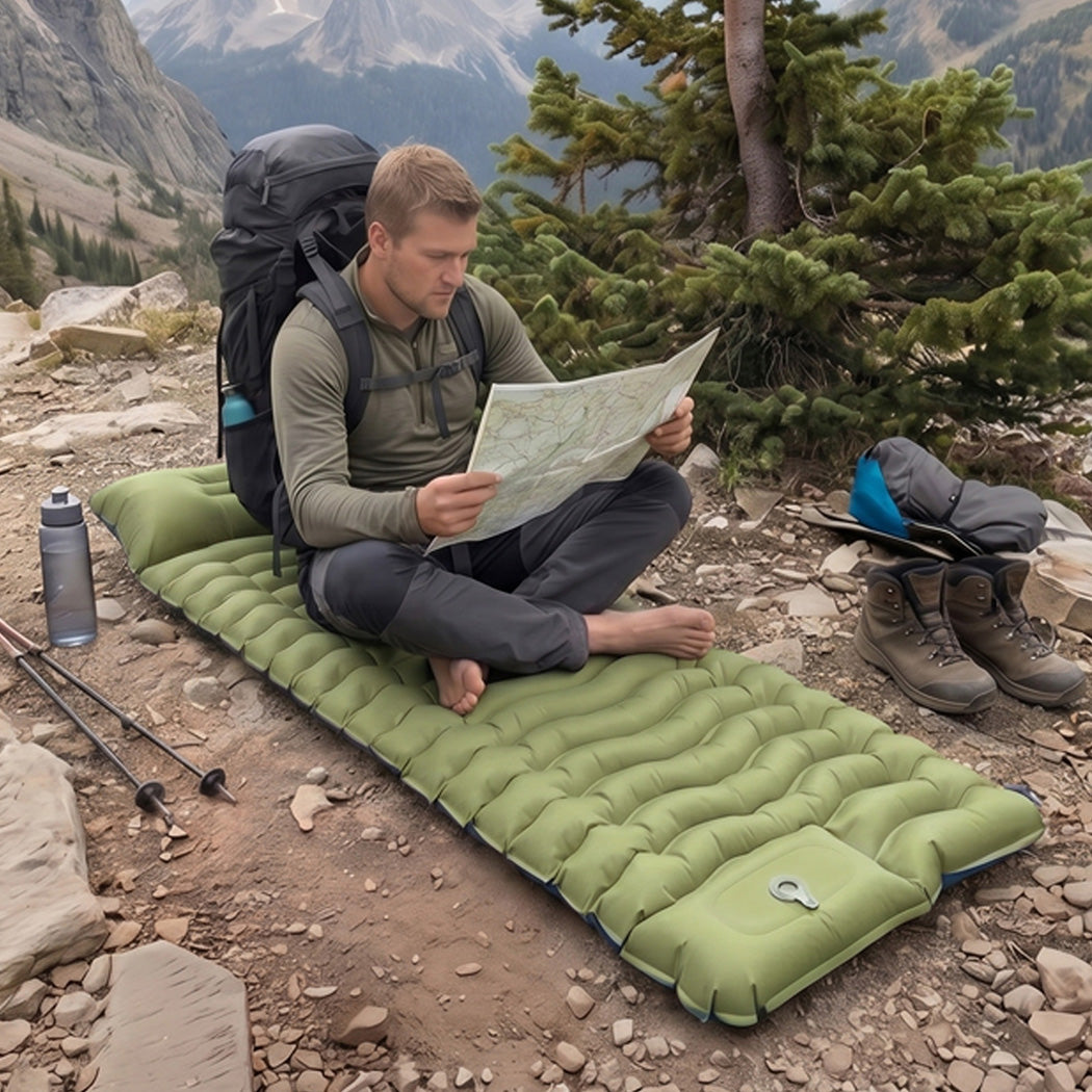 Mountview Camping Sleeping Pad Ultralight Inflatable Mattress Bed Pillow Hiking-2050059023172112391
