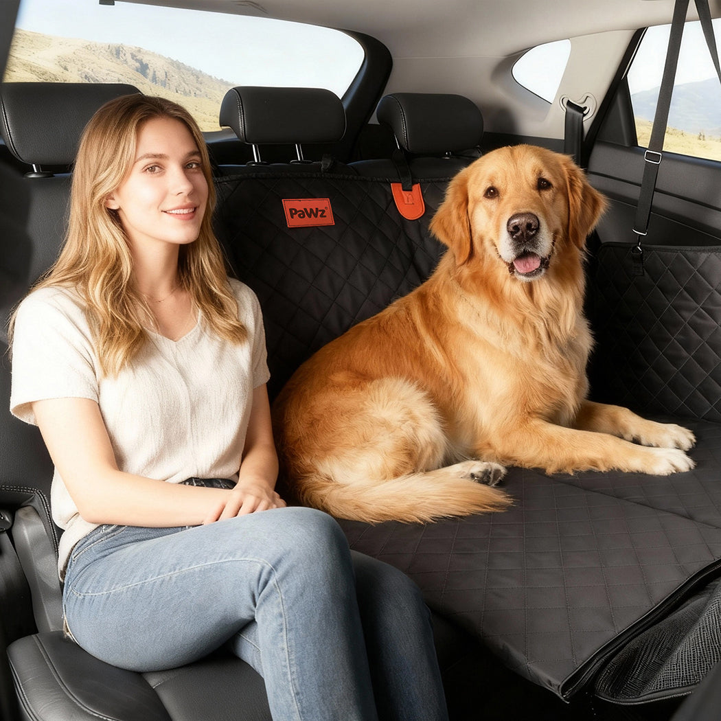 Pawz Dog Car Seat Cover Waterproof Pet Back Seat Hammock Safety Protector-2050056766317793287