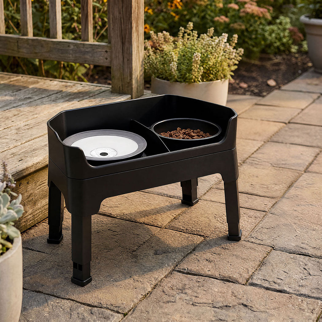 Pawz Raised Dog Bowls Adjustable Elevated Feeder Slow Feeder Lick Mat Foldable-2072893572549578759