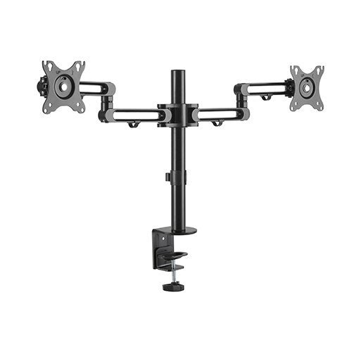 Brateck Premium Dual Monitor Aluminium Articulating Monitor Arm Fit Most 17 to 32 Inch Screens 8kg per Screen VESA 75x75/100x100