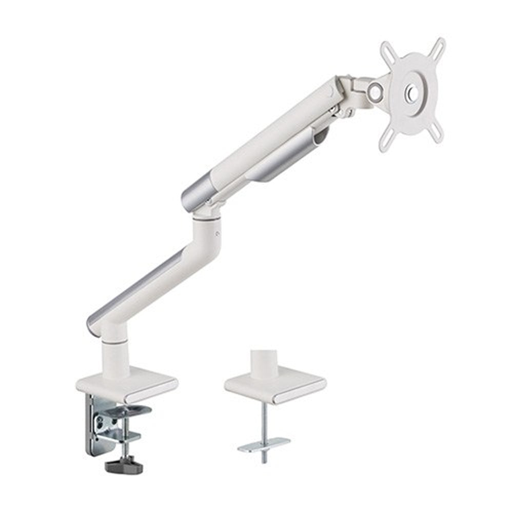 Brateck Single Monitor Premium Slim Aluminum Spring Assisted Arm Fits 17 to 32 Inches 9kg VESA White