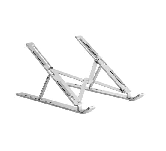 Brateck Portable 6 Level Adjustable Aluminum Laptop Riser for Most 11 to 15 Inch Laptops Tablets Silver