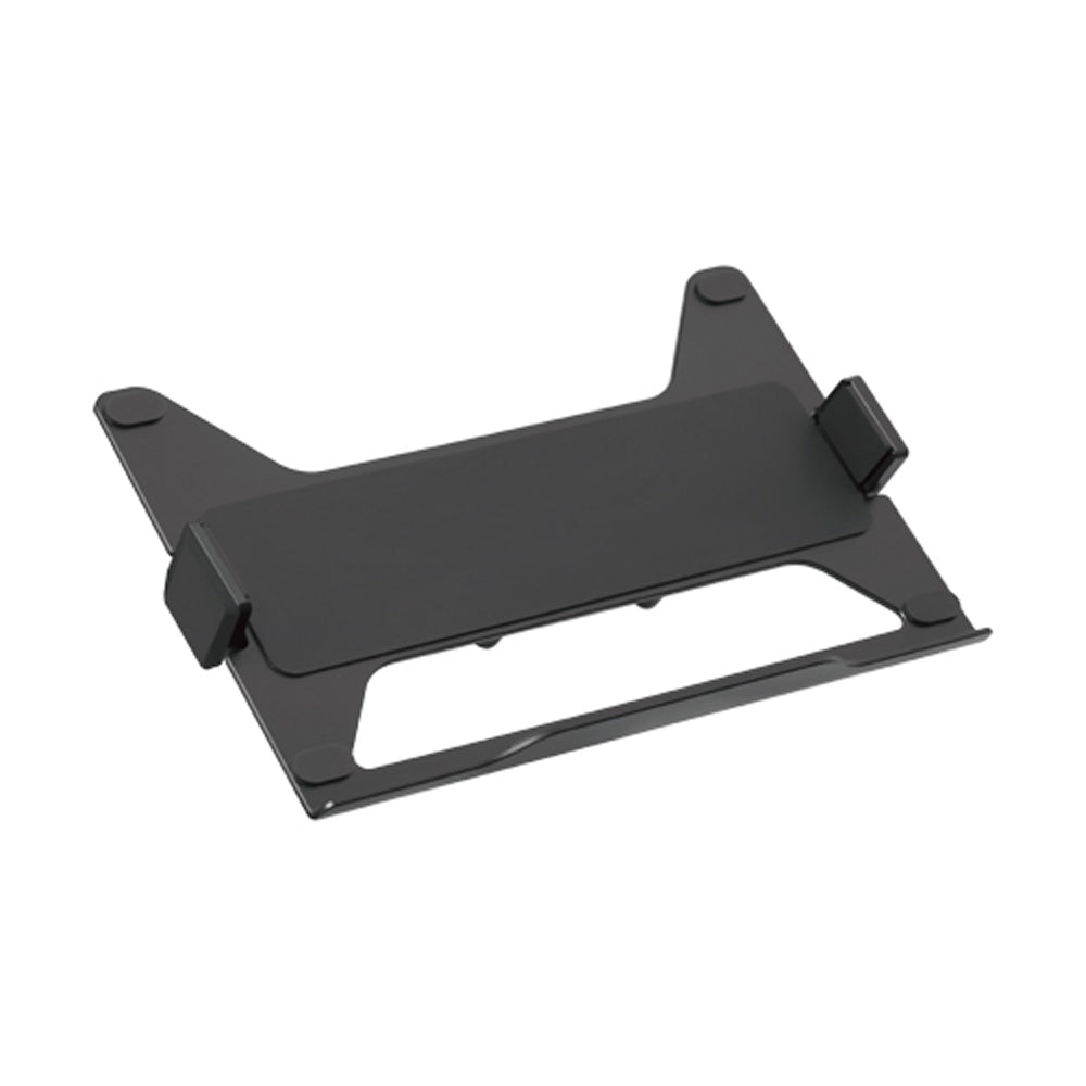 Brateck Universal Aluminium Laptop Holder for Monitor Arms VESA 75x75 Adjustable Claws Silicone Pads Ventilated Black