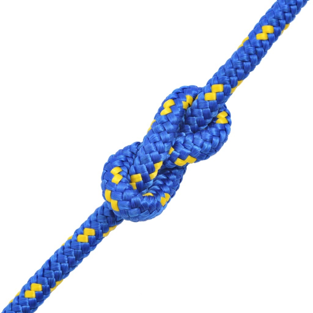 Marine Rope Polypropylene 10mm x 50m Floating Sailing Boating Dock Line Blue