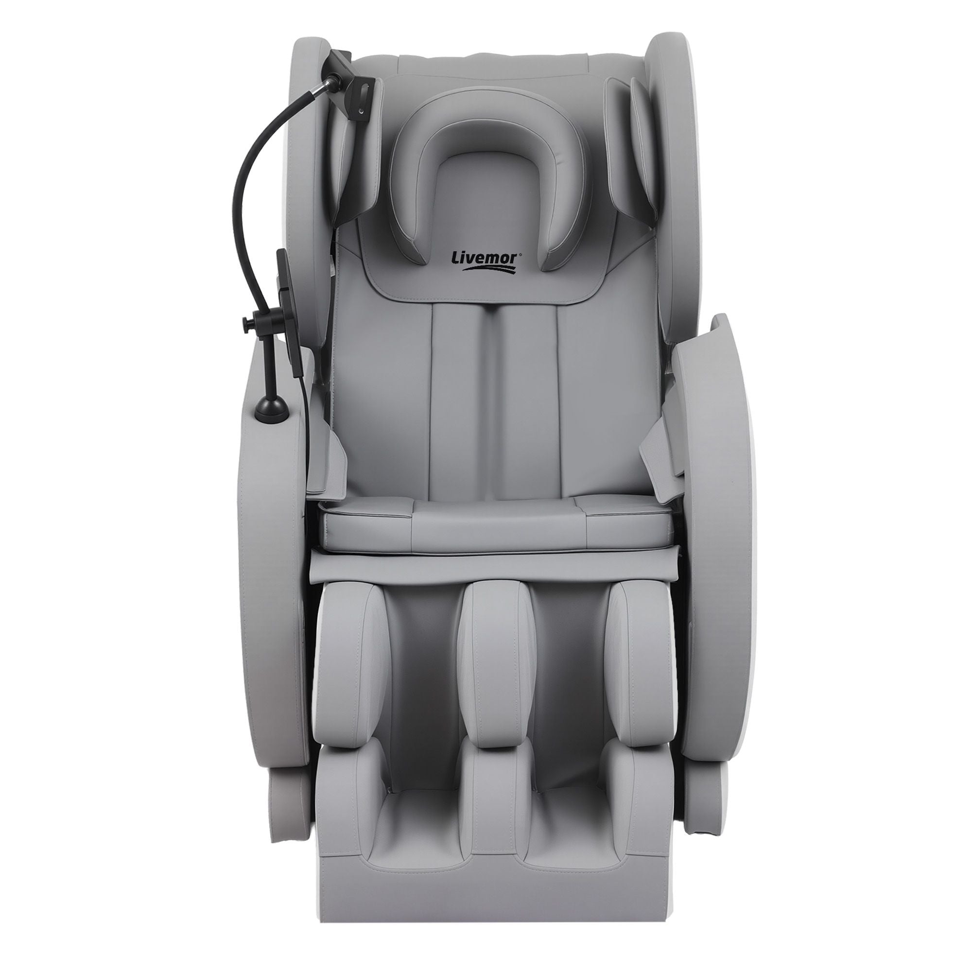 Livemor VEGA Full Body Massage Chair Recliner Foot Roller Heat Airbags Grey