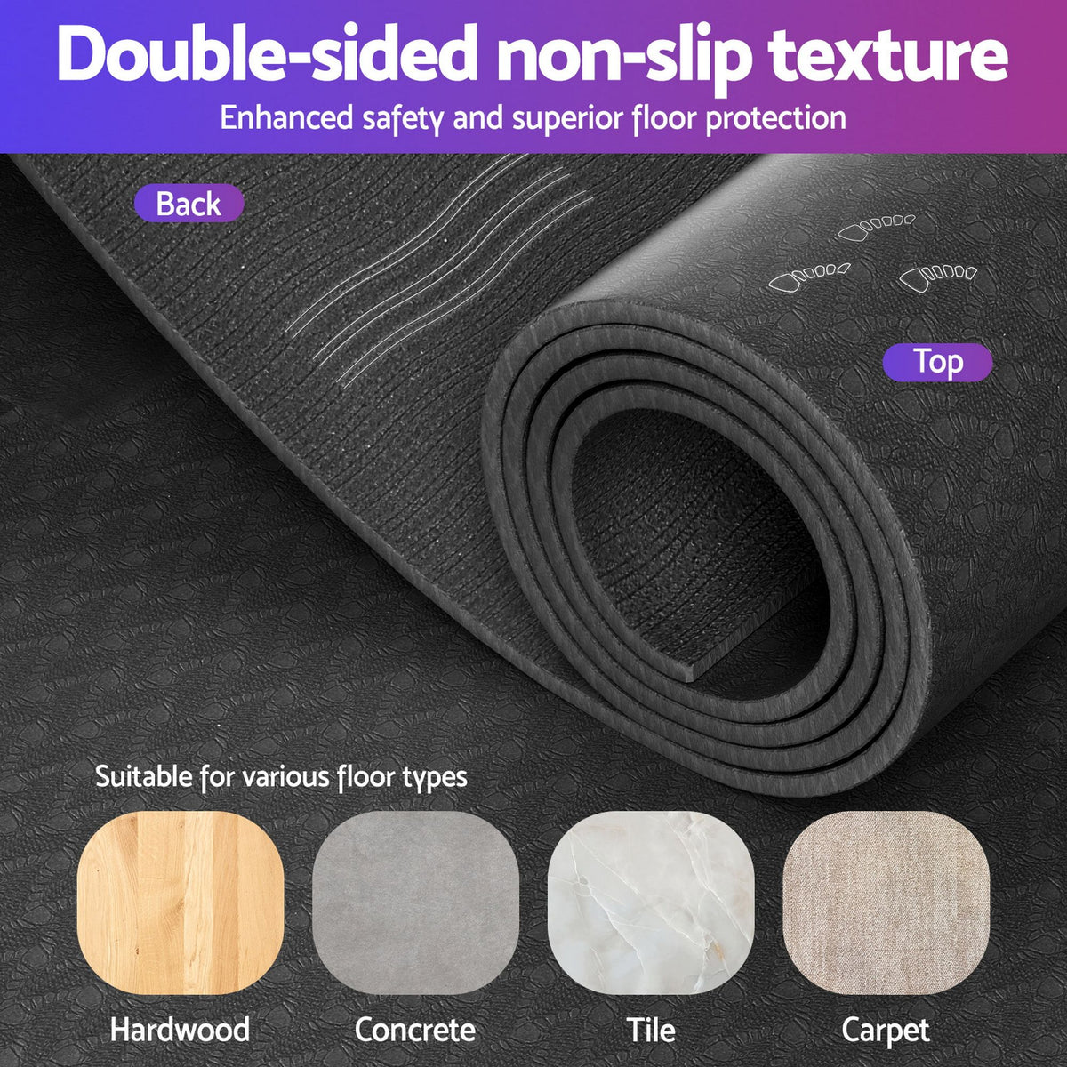 Everfit Exercise Equipment Mat Treadmill Floor Rug Home Gym Fitness Yoga