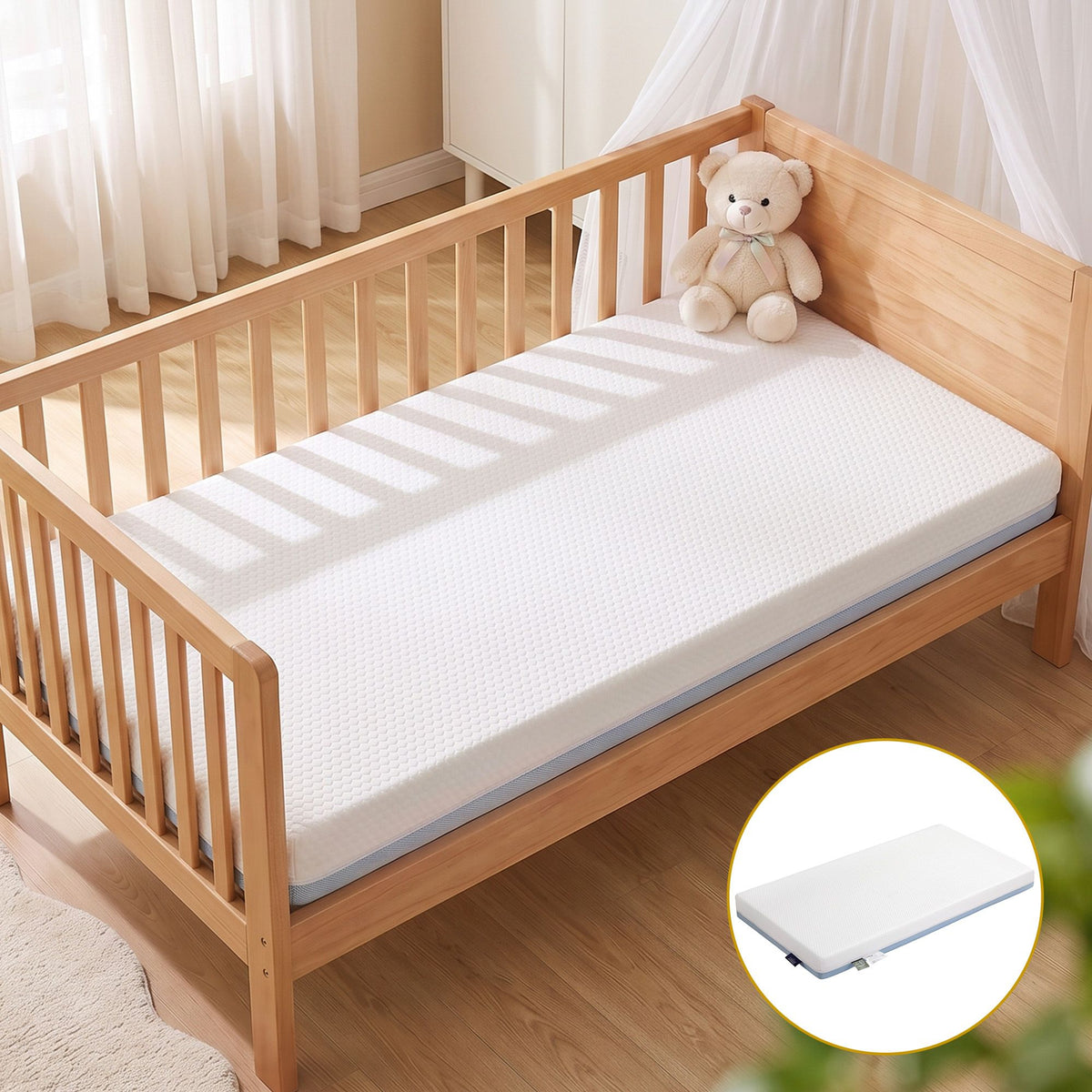 Giselle Bedding Cot Mattress, 11cm Thick Baby Mattress with Tencel Cover