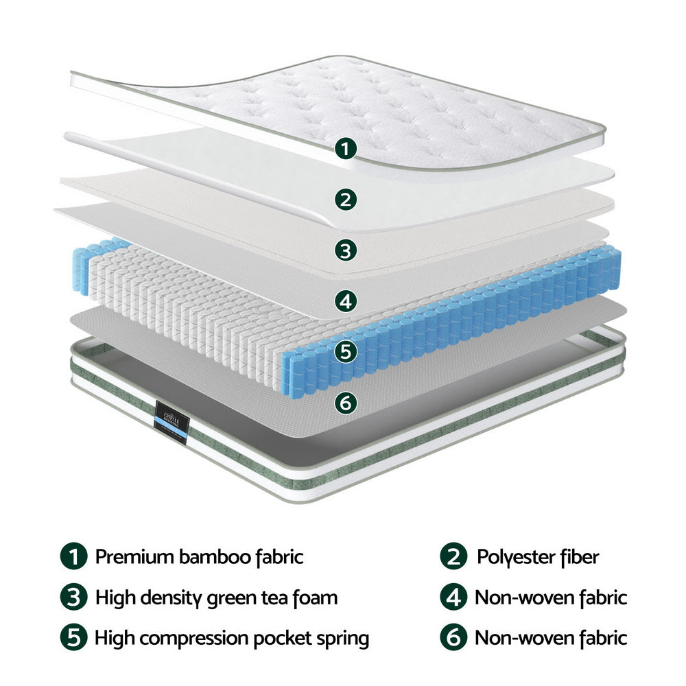 Giselle Mattress Queen Green Tea Mattresses 20cm