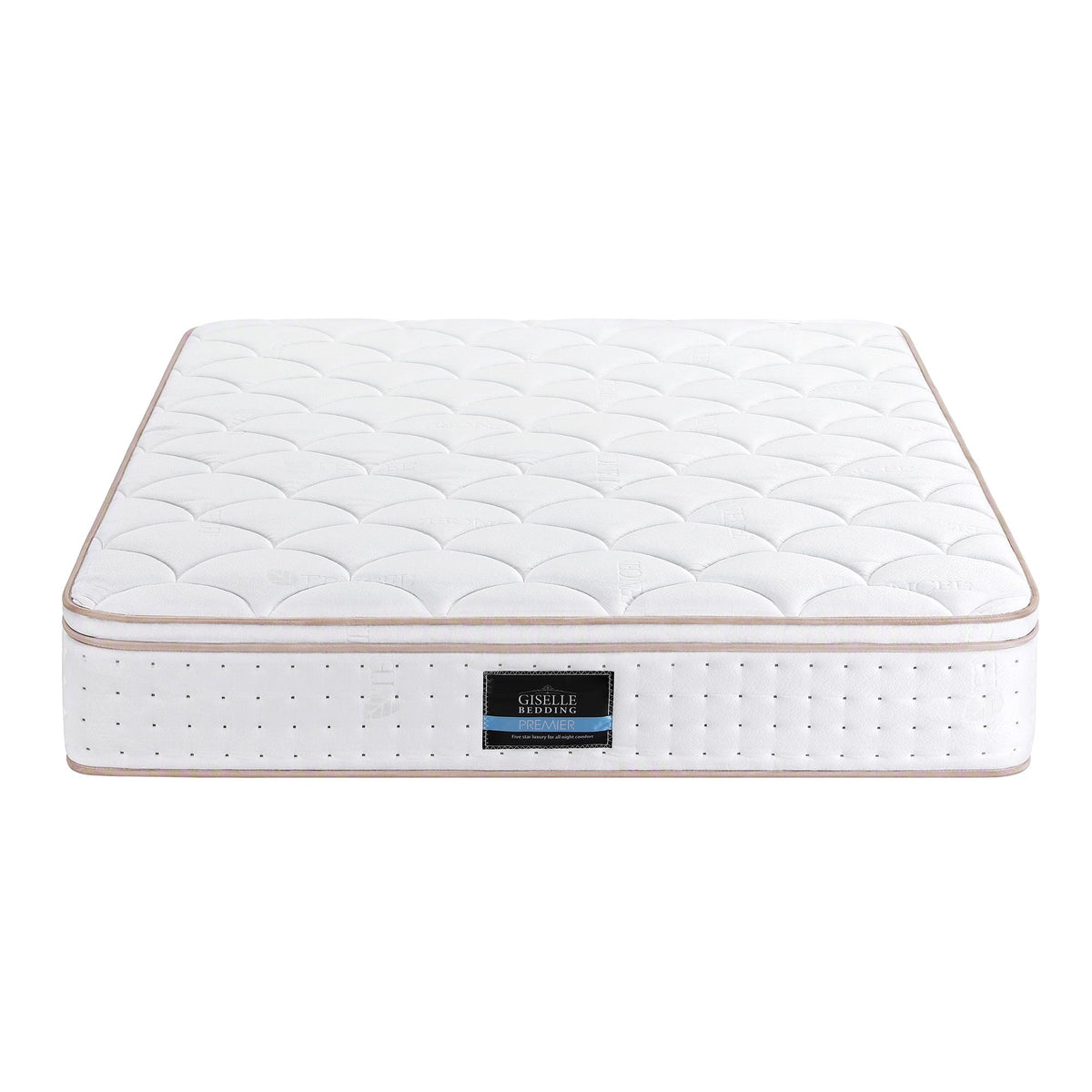 Giselle 30cm King Spring Mattress Tencel Cover 5-Zone Firm Back Support
