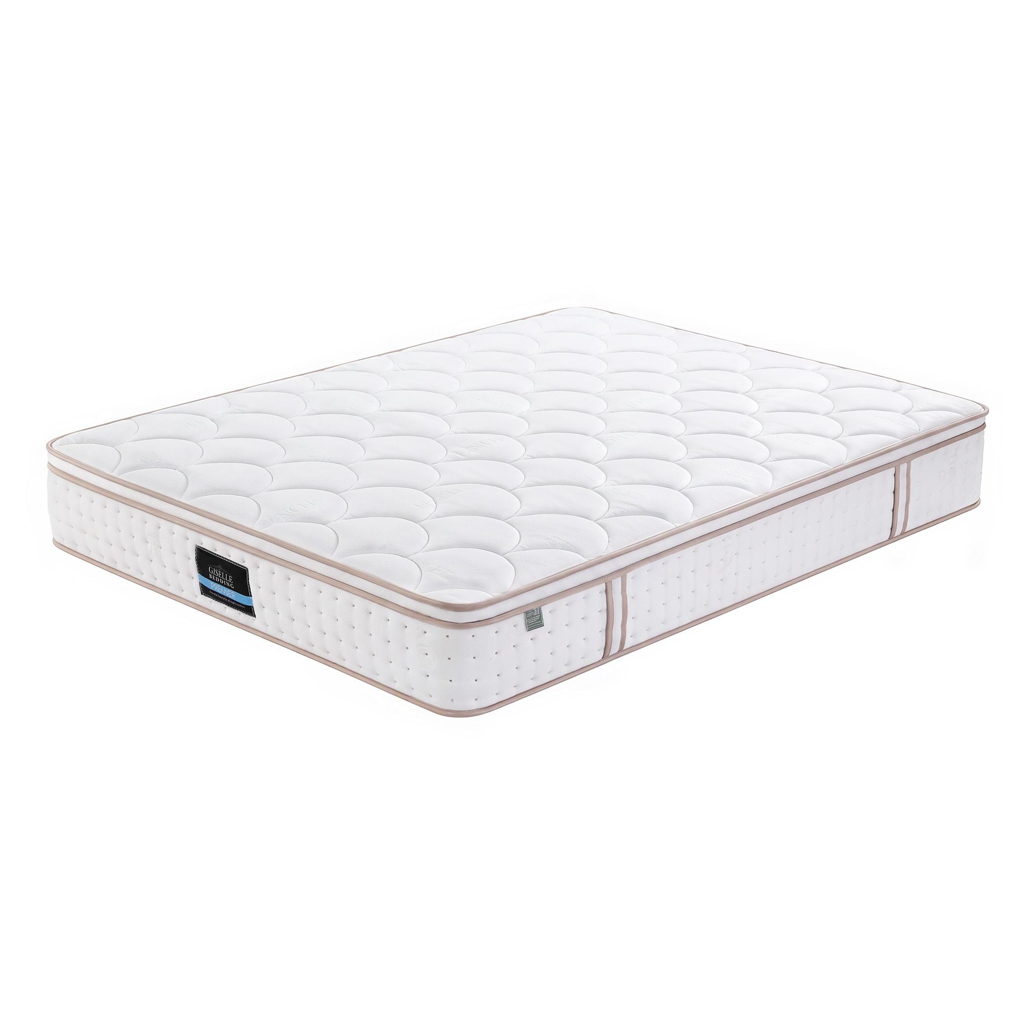 Giselle 30cm King Spring Mattress Tencel Cover 5-Zone Firm Back Support